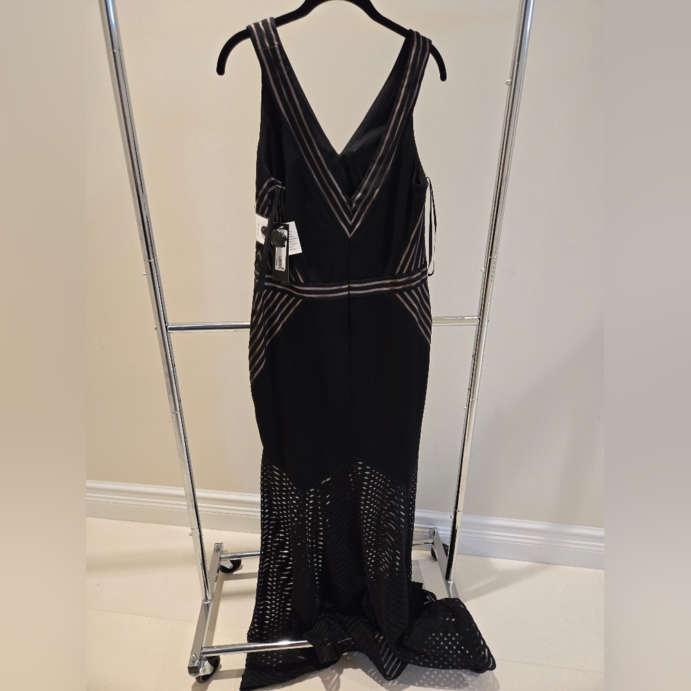 Avery G Illusion Hemline Mermaid Gown - Picture 4 of 13